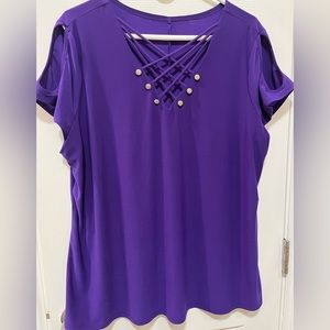 Woman purple blouse, size 2x